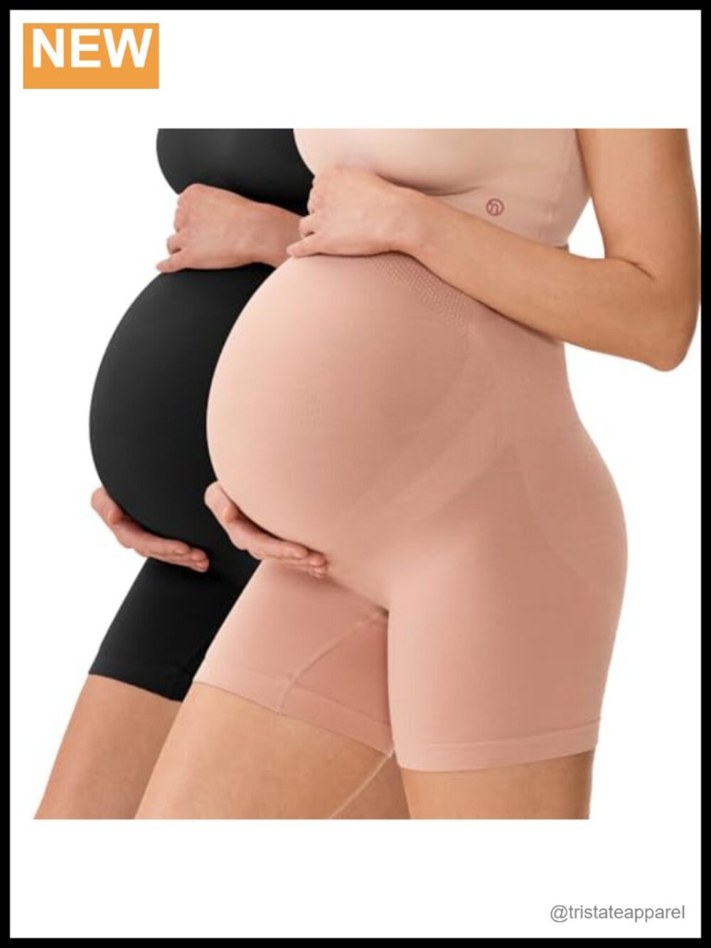 Maternity Shapewear Shorts Knee-Length Seamless Anti-Chafing Cotton Gusset
